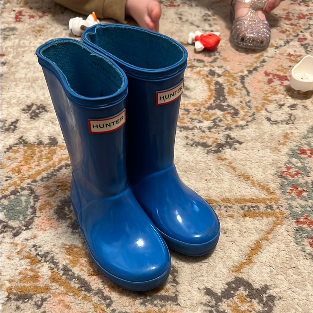 Hunter Blue Rain Boots